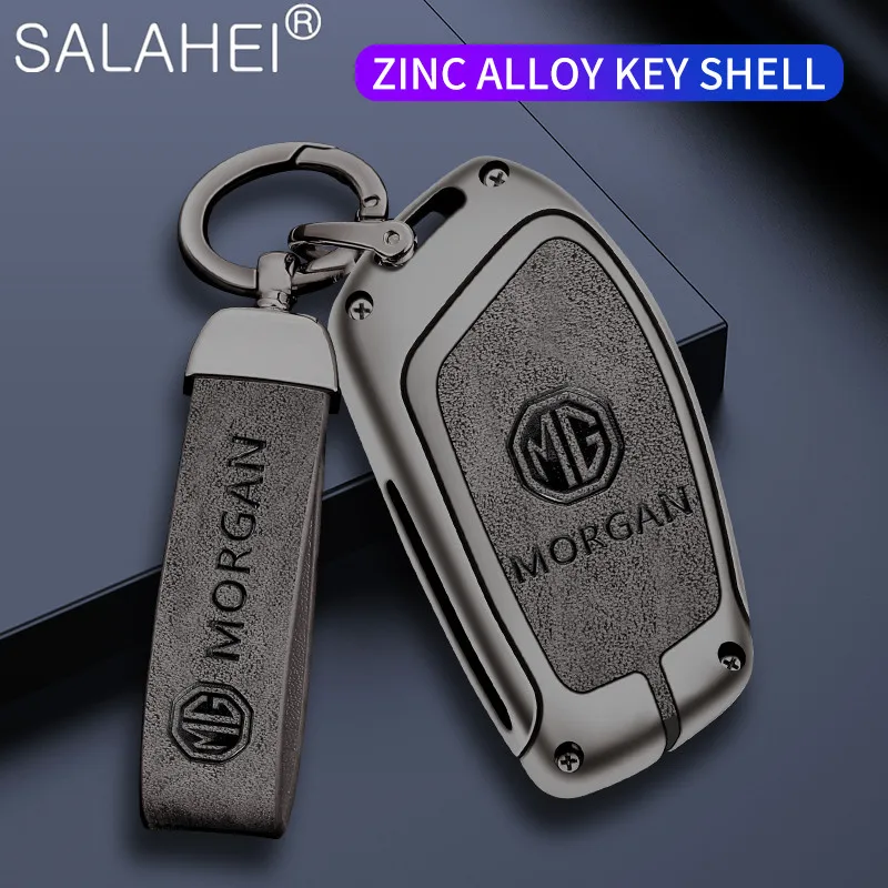 

Zinc Alloy Leather Full Cover Car Smart Key Case Shell For Saic MG MG5 HS ZS EV MG6 EZS EHS 2019 2020 Protector Accessories
