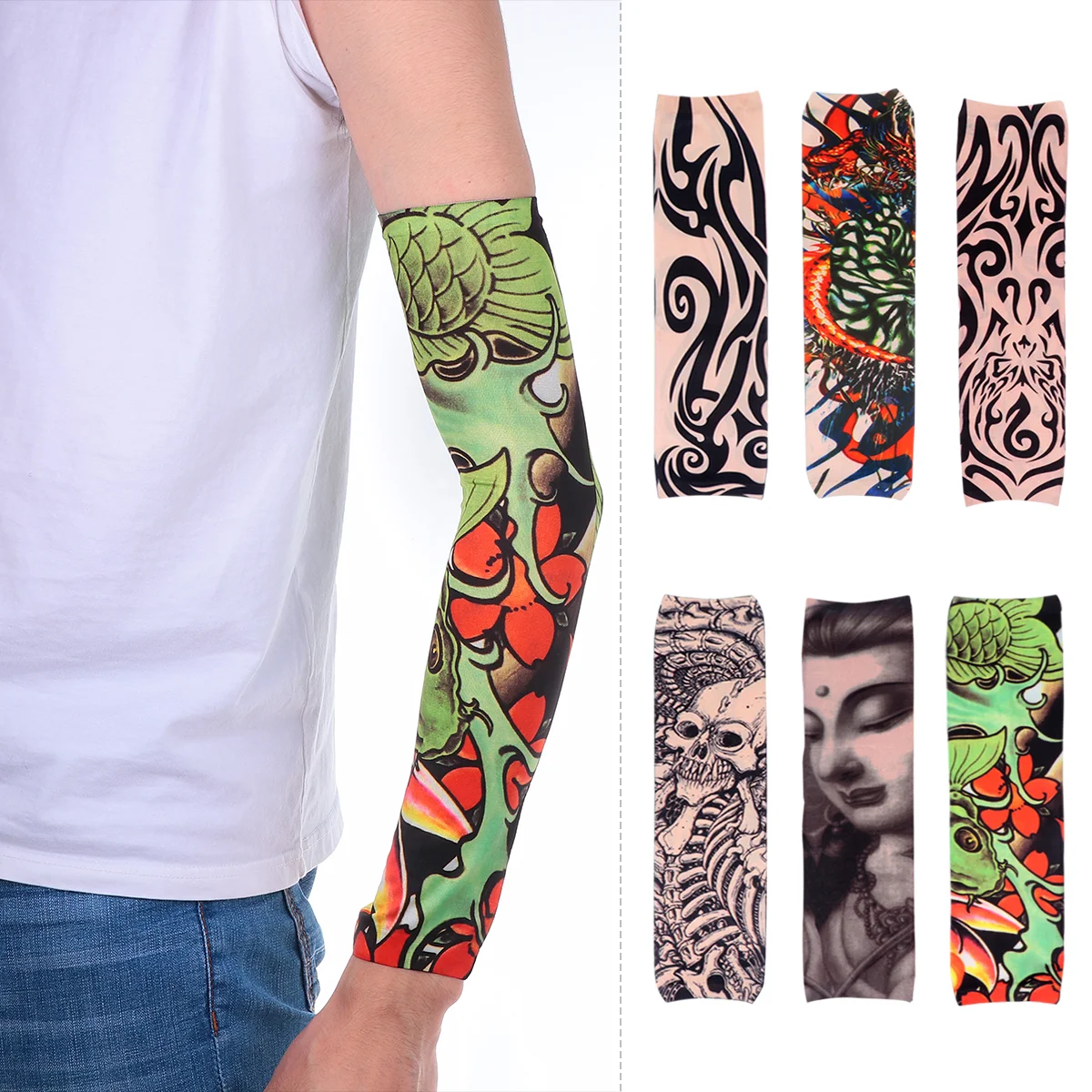 

6pcs Sleeves Breathable Cool Reusable Cuff Guard Sun Protector Sleeve for Men