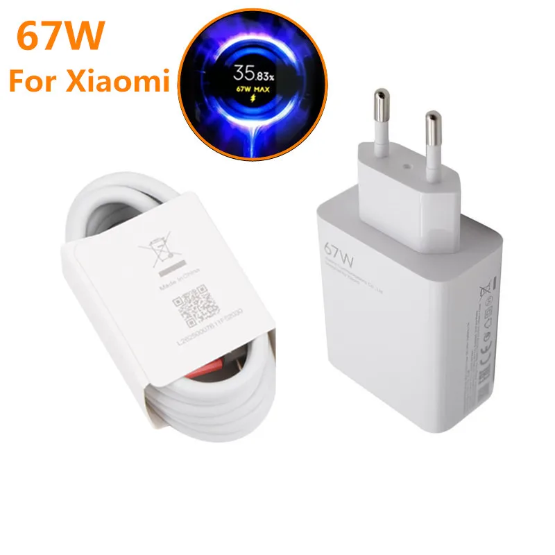 

For Xiaomi 13 67W Turbo Charger Redmi Note 12 11 10 Black Shark 3 quick charge usb Adapter POCO X4 GT X3 X5 Pro 6a type c Cable