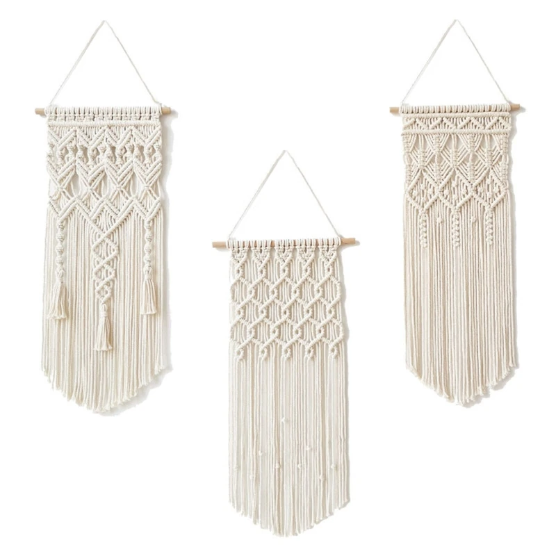 

Настенный художественный Тканый гобелен в богемном стиле, ручная работа, подвеска с кисточкой для дома, спальни, гостиной, украшение, подарк...