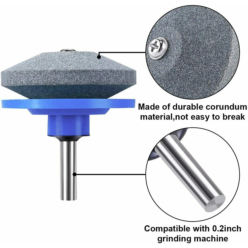 

5Pcs Lawn Mower Blade Grinding Wheels Brown Corundum Sharpener 50*55mm Accessories For Drill Blade Mower Garden Part Tool