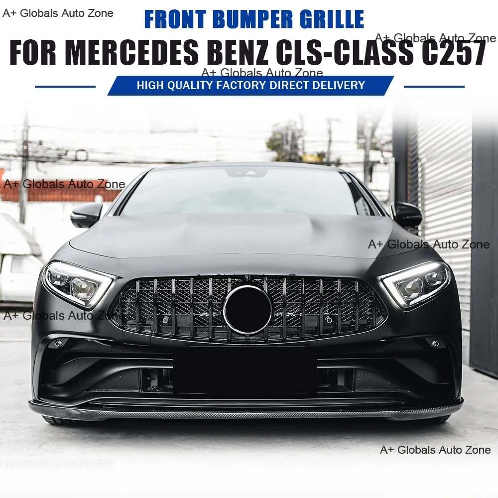 Фото Для Mercedes Benz CLS Class C257 CLS300 CLS350 CLS500 CLS450 CLS53 4 Matic W257 Решетка радиатора передняя сетчатая в стиле Diamond /GTR №2