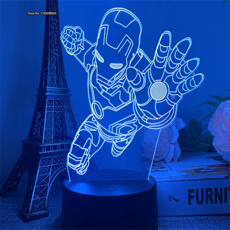 3D ночник анимация в гигантскую серию прикроватная лампа USB настольная Черная