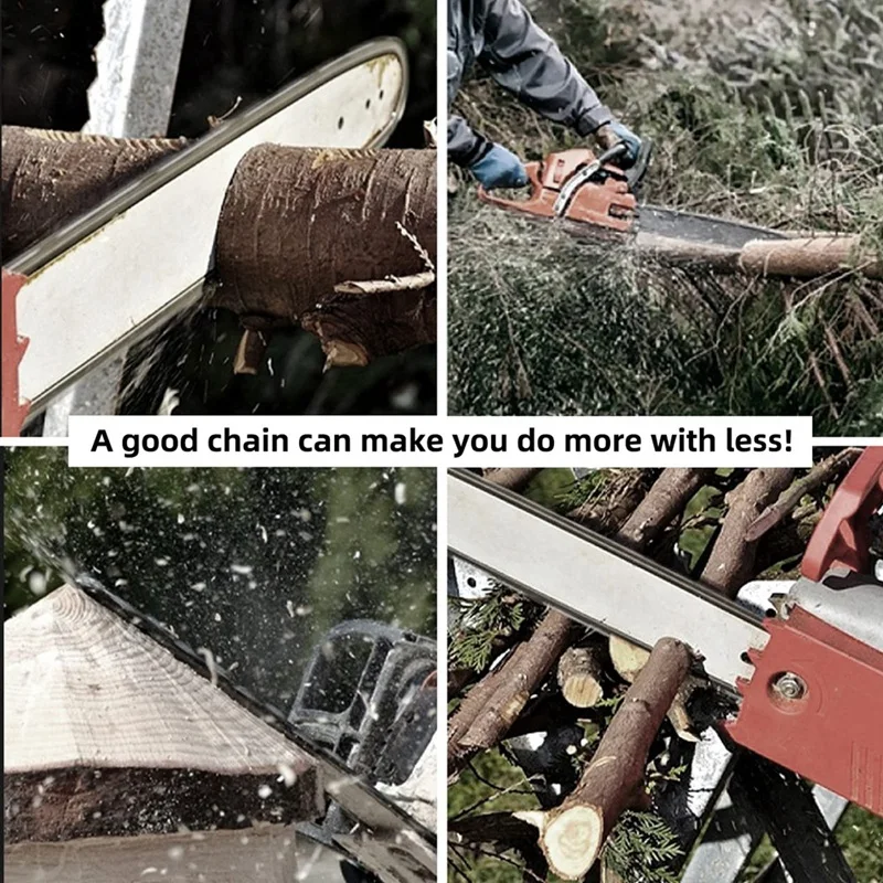 Набор цепи для цепной пилы 18 дюймов 4 шт. 62 звена 0 05 дюйма шаг 3/4 рукоятка цепь с