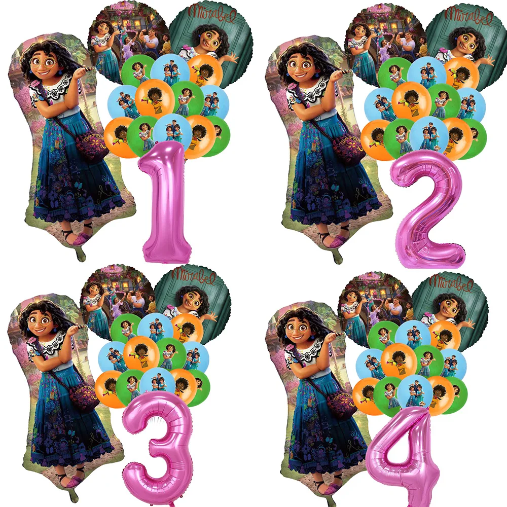 

Disney Pixar Encanto Mirabel 32inch Number Balloons Birthday Party Decorations Baby Shower Kids Party Mickey Balloon Air Globos