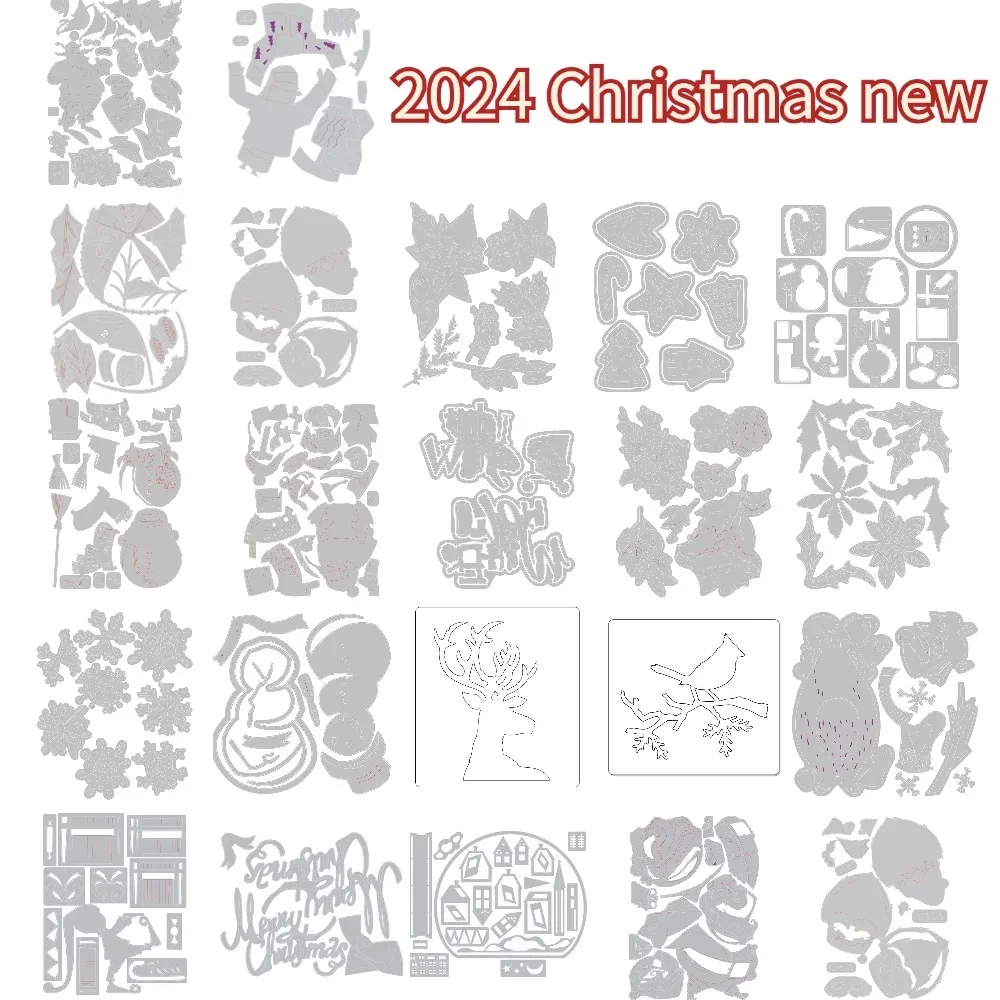 Волшебные рождественские металлические Вырубные штампы для сделай сам