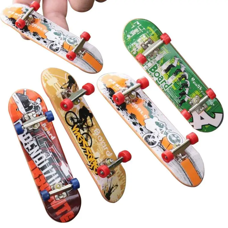 

Mini Finger Skateboard Toy 4pcs Creative Fingertip Skateboards Toys Finger Boards In Assorted Designs Fingerboard Skateboard For
