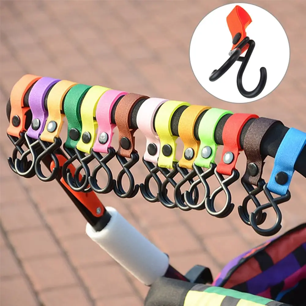 

5Pcs New Nylon Multi-function Sturdy Baby Stroller Hooks Shopping Bag Clip Storage Bag Hook Stroller Pram Bag Hook