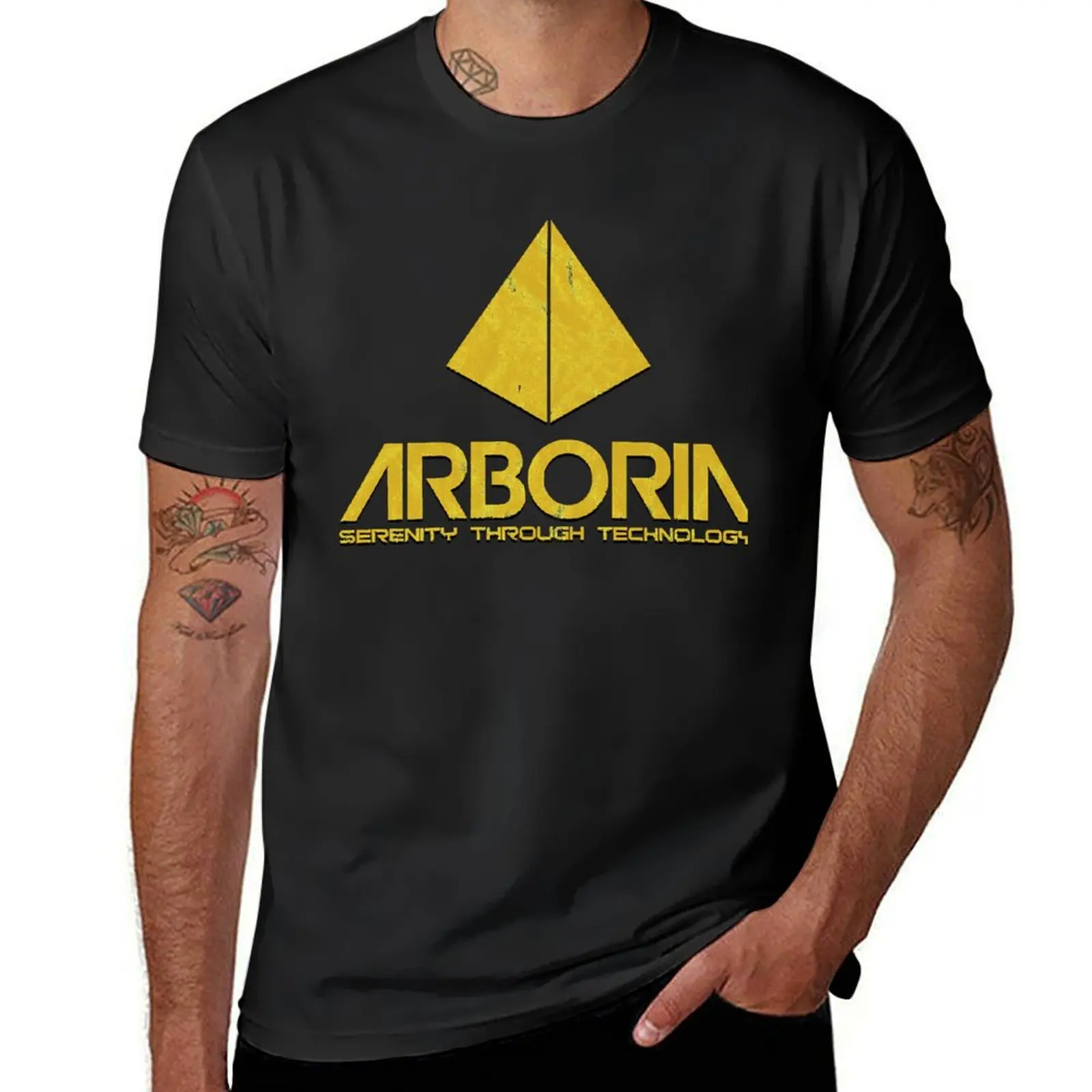 Фото Футболка Arboria Institute, новое издание, облегающие футболки для мужчин в тяжелом весе №1