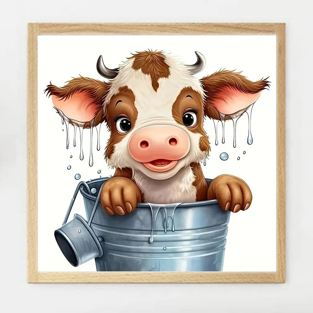 Алмазная Картина Животное Большой Рубинт Круглый Полный Охват Вышивка Крестиком