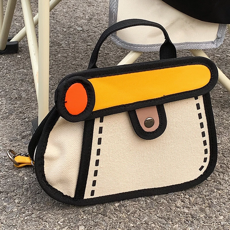

Lovers' Kawaii Cartoon Handbag Portable Nylon Cloth Women's Eco-friendly Shoulder Bag Original Small Female Flap Crossbody Bags