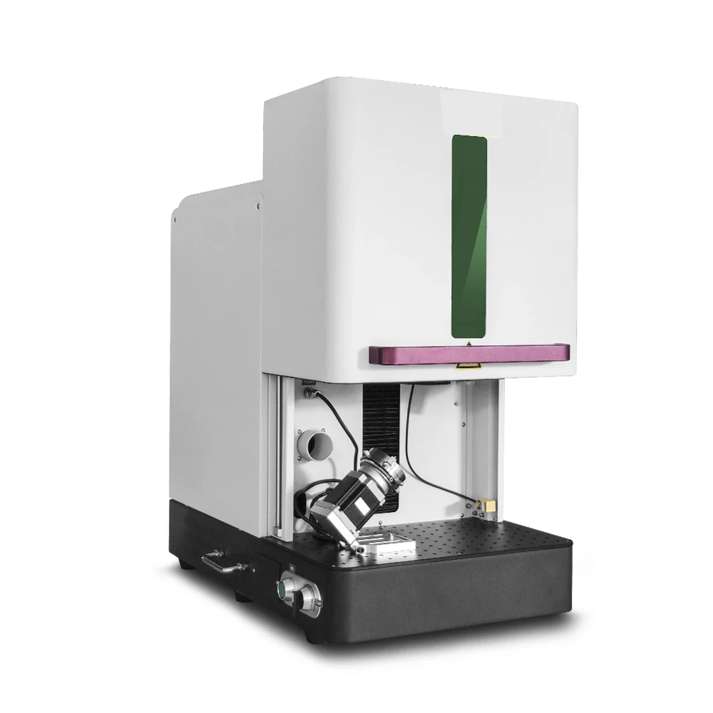 Полностью закрытый волоконный лазерный маркиратор 30W-100W Гравировальные станки