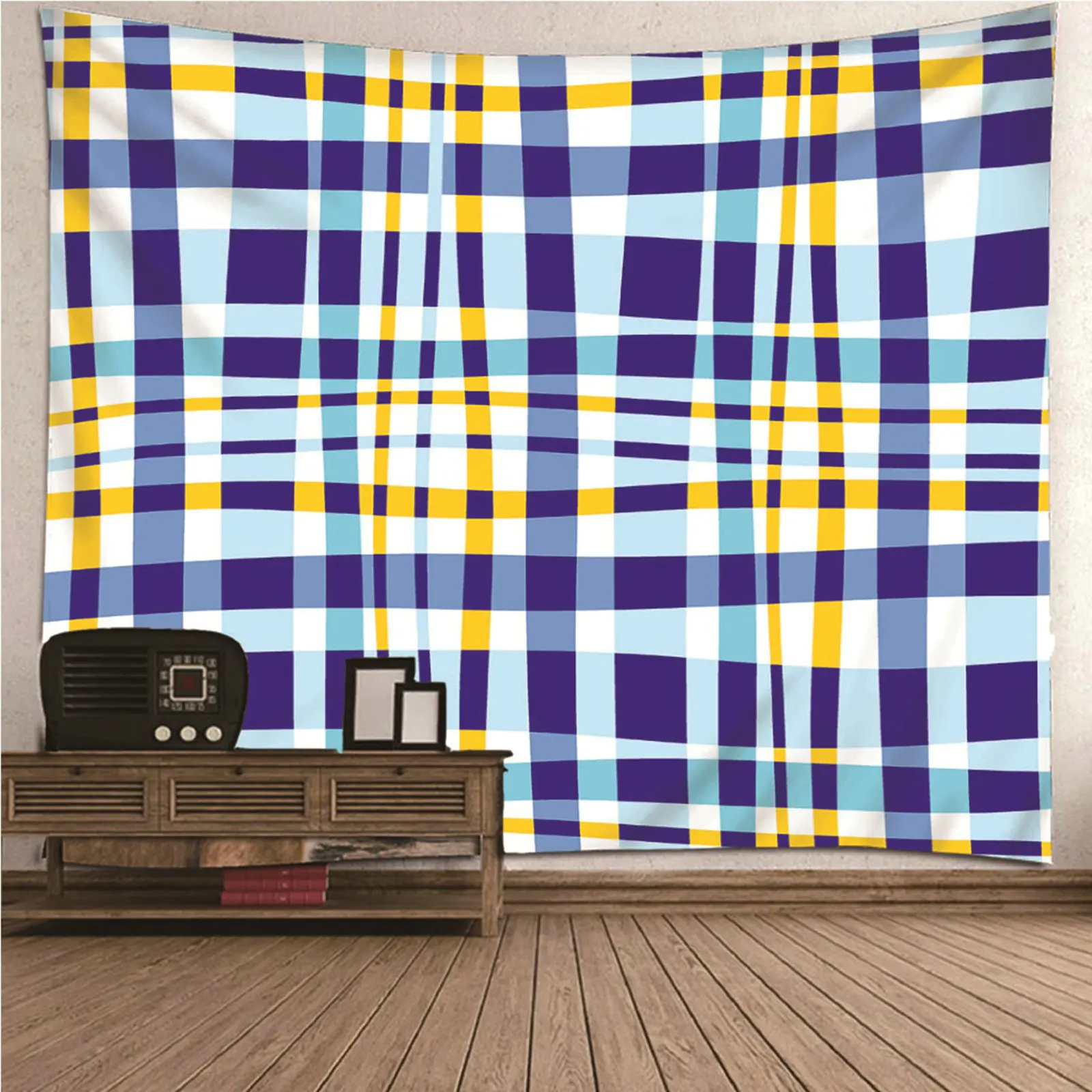 

Tapestry Men Extra Long Tapestry Trippy Mandala Hippie Plaid Wall Hanging Blanket Dorm Art Decor Covering