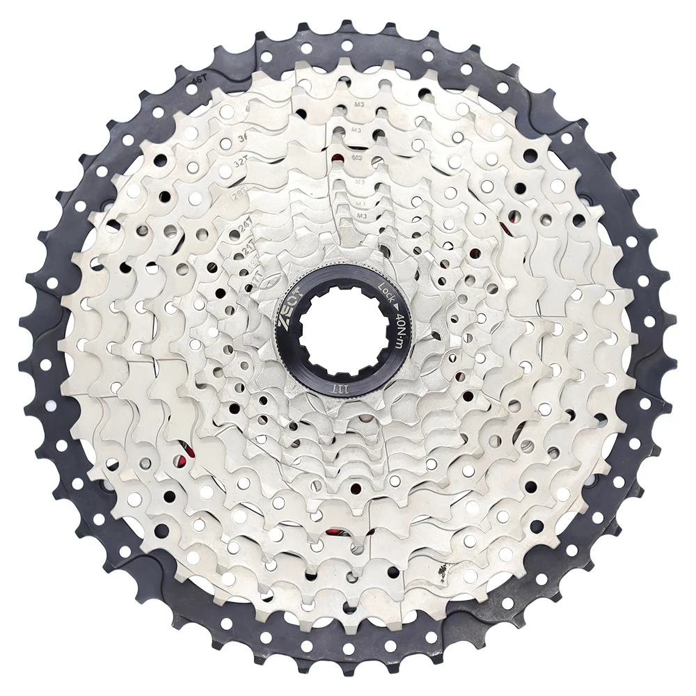 ZEOT 12-скоростная велосипедная кассетная звездочка 11-46/50/52T серебристо-черная