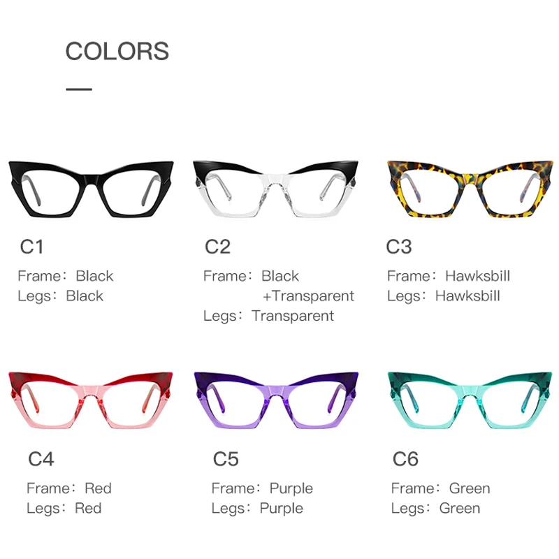 VCKA анти-синий свет кошачий глаз очки для близорукости оправа модная женская