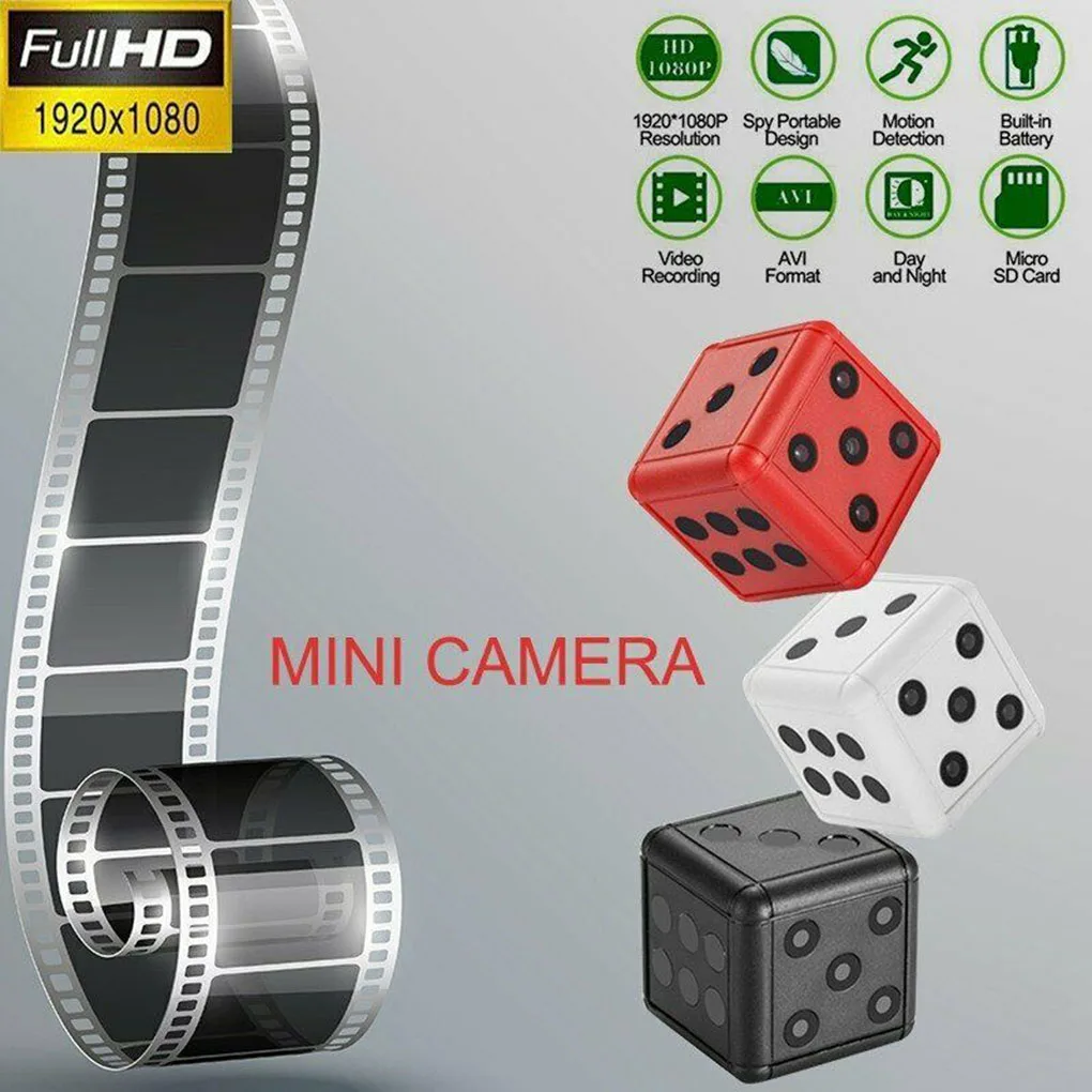 

1080P Sports Camera Night Vision USB Rechargeable Action Camera Motion Detection 30FPS DV, White