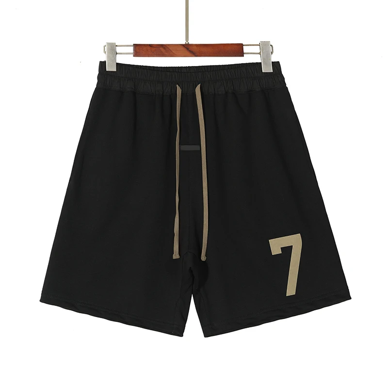 

essential of God 7th Collection Summer Shorts High Quality 1:1 7 Letter Print Men's Casual Drawstring Shorts Terry Shorts