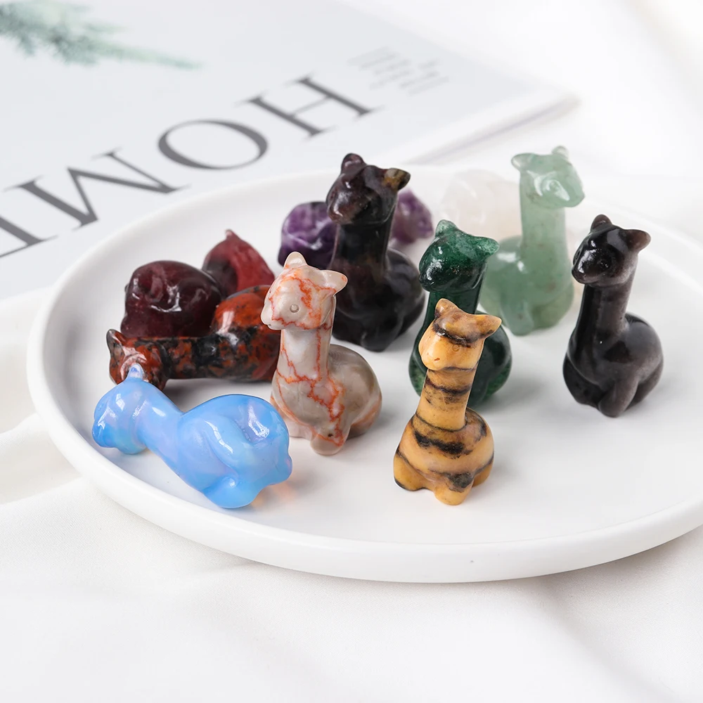 

Мини-статуя Альпака 4 см, натуральный кристалл, аметист, клубника, кварц, статуэтка животного, искусственные драгоценные камни, подарок для р...