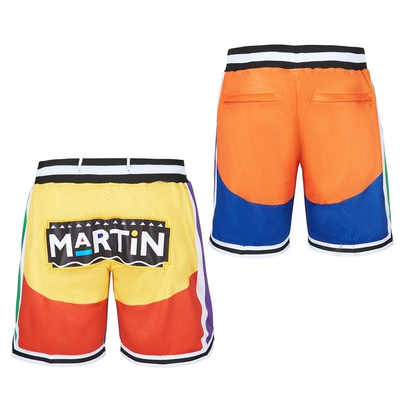 

BG Basketball shorts MARTIN Embroidery sewing Zip pocket outdoor sport big size various styles colorful sandbeach shorts