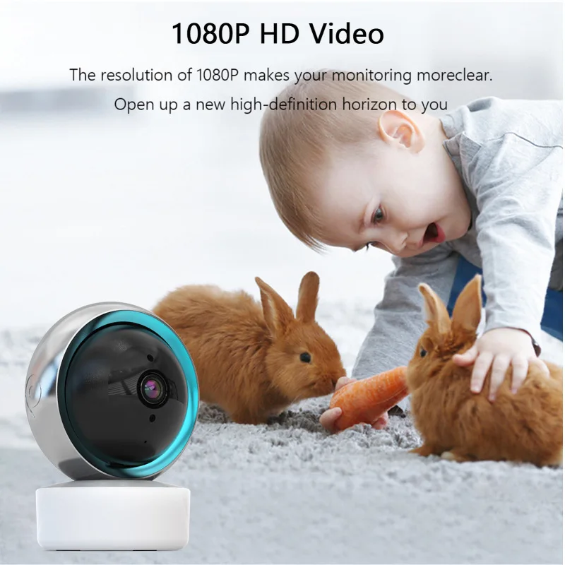 

Камера видеонаблюдения с функцией ночного видения, 1080p, 360 °