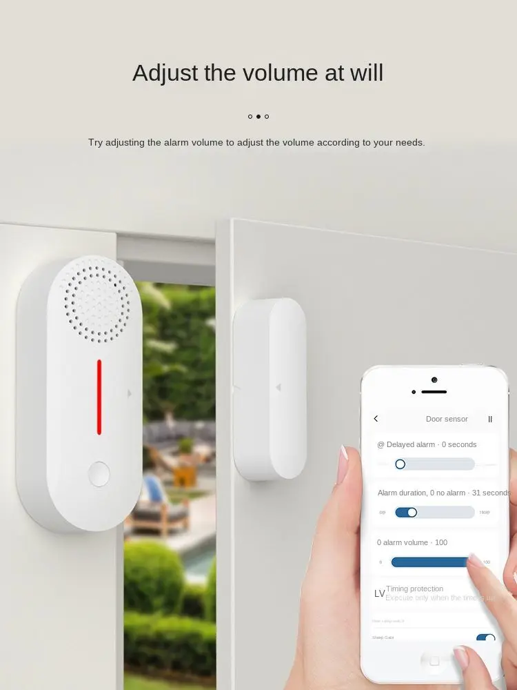Tuya doors and Windows alarm detector WiFi Windows sensor family system sound alarm and intelligent anti-theft alarm to worklife enlarge