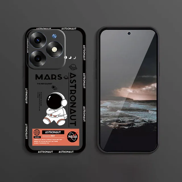 Чехол карамельного цвета из ТПУ для Tecno Spark GO 1 2020 2021 2022 2023 чехол Square мягкого