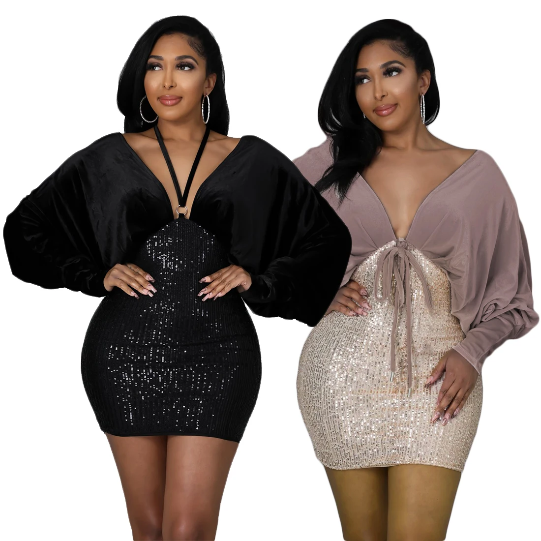 

Женское облегающее платье-карандаш с вырезом лодочкой, рукавом-лепестком и высокой талией