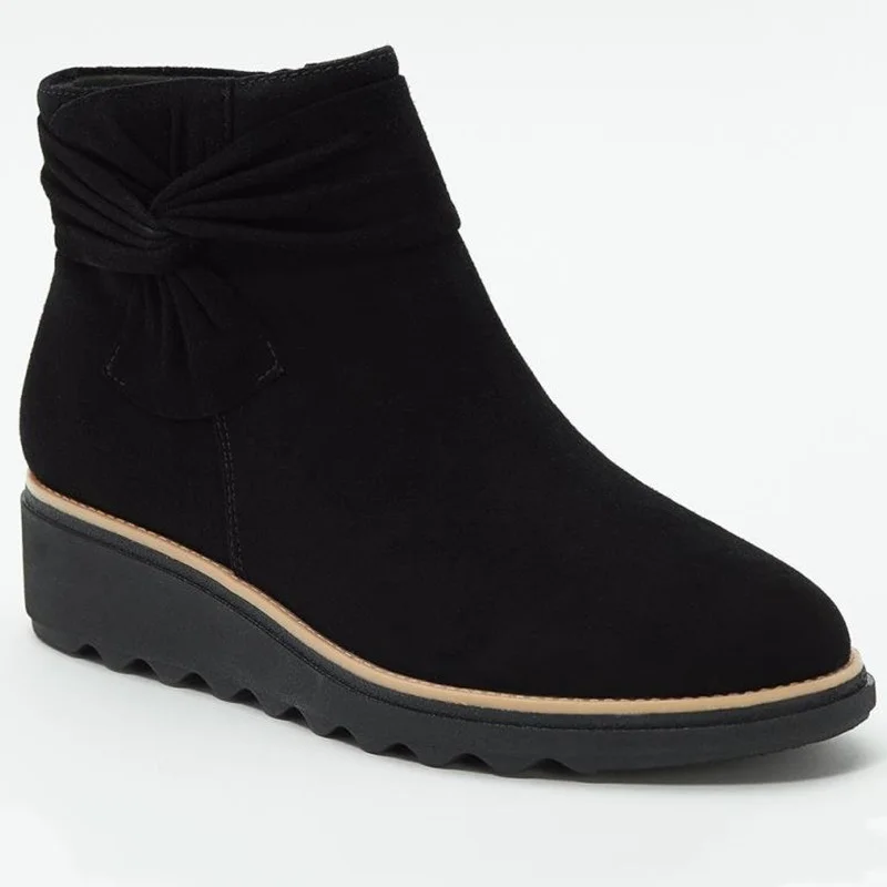 Plus Size Women Boots Flock Spring Autumn 2022 New Fashion Modern Boots Woman Platform Shoes Chelsea Boots Wedges Casual Shoes