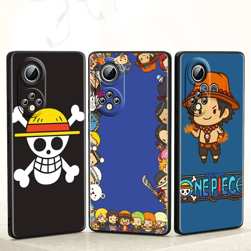

Anime-One-Piece Monkey for Honor 60 50 30 20 Pro Plus 5G Funda Coque Capa Magic3 Play5 5T Luxury Soft Black Phone Case