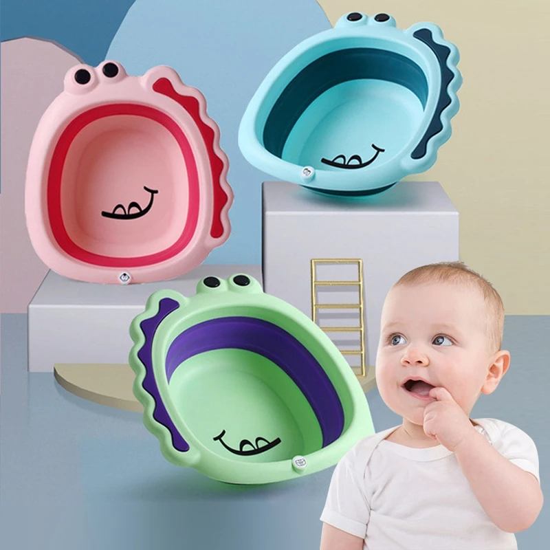 

Складная детская ванна с мультяшным рисунком, портативная Ванна для душа, милая детская умывальная раковина для лица и ног, дорожная улична...