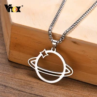 vnox planet necklace for men women never fade universe star pendant with box chain simple casual unisex neck collar