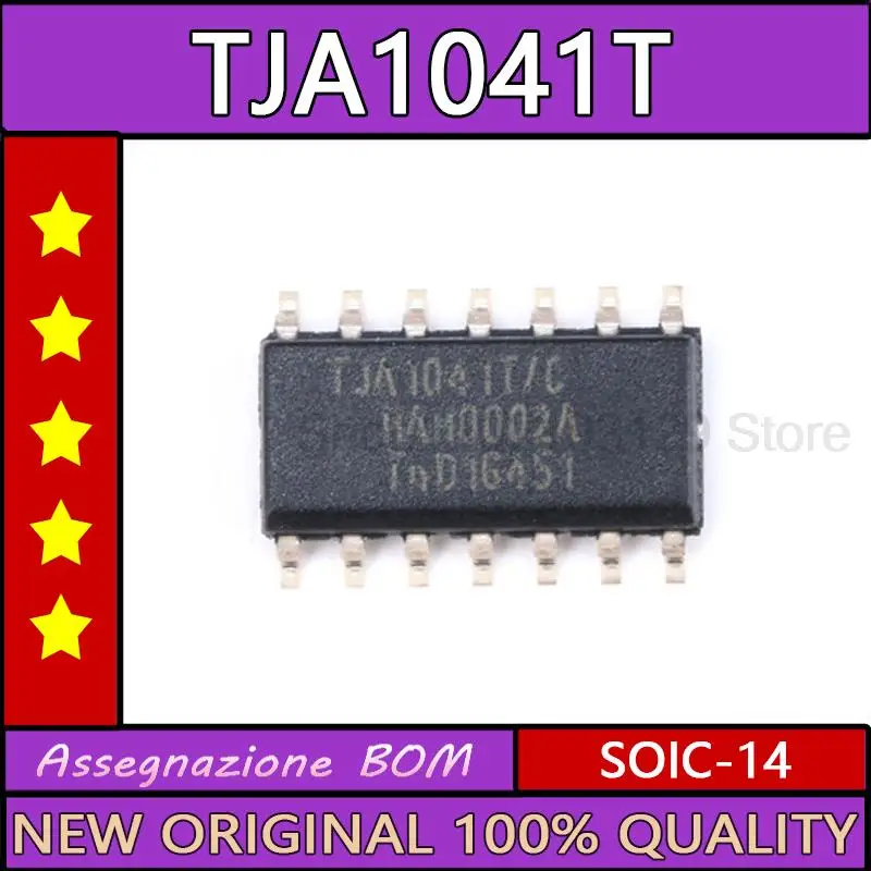 

10pcs / lot original genuine patch tja1041t soic-14 chip bus can transceiver