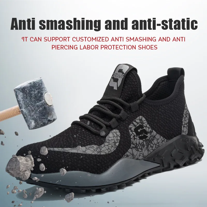 

Safety Work Shoes Men Anti-Smashing Indestructible Steel Toe Cap Puncture-Proof shoes Lightweight Male Sofe Women Cosy Sneakers