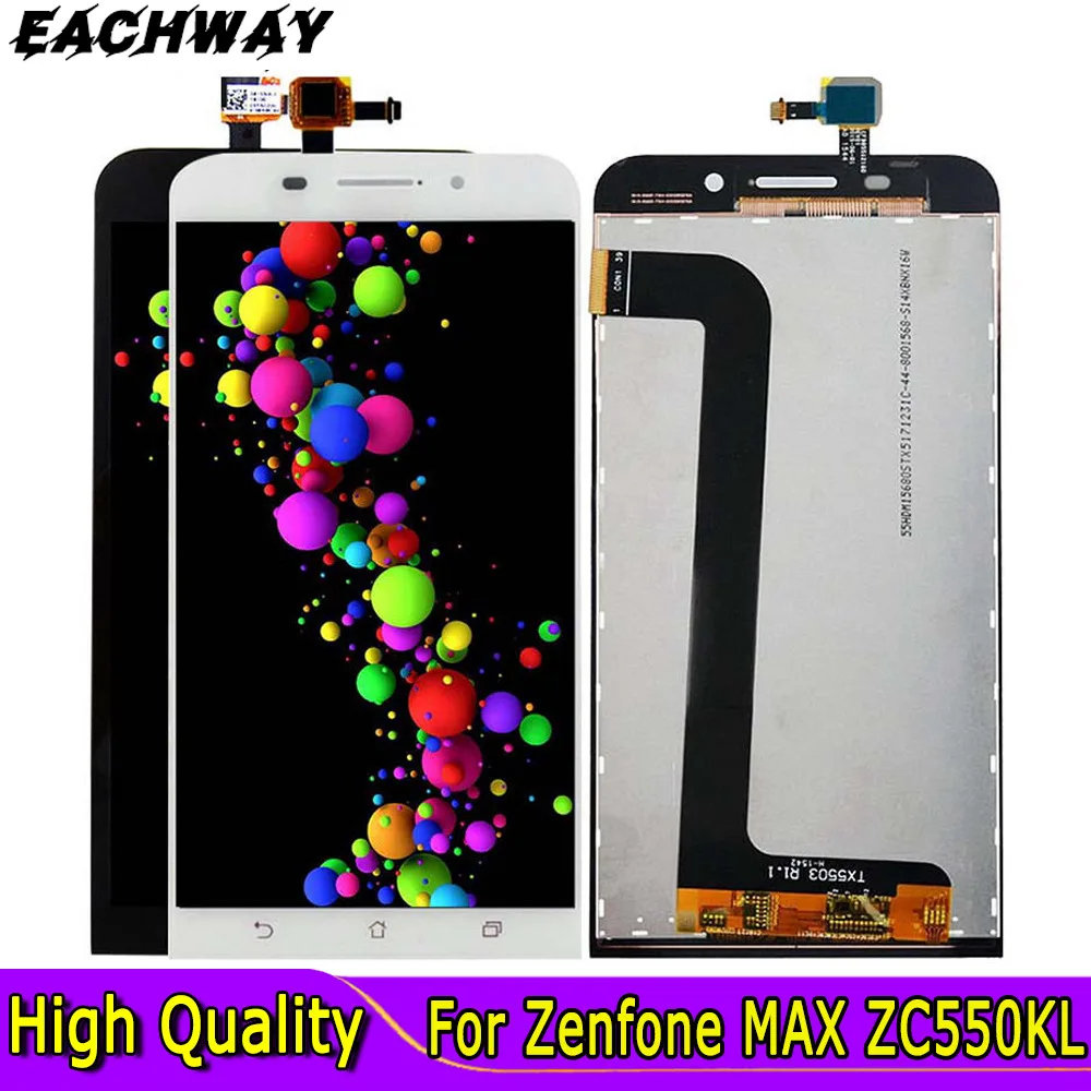 ЖК-сенсорная панель ZC550KL для ASUS Zenfone MAX ZC550KL, ЖК-дисплей с рамкой MAX Z010D, ЖК-дисплей с сенсорным экраном и дигитайзером в сборе