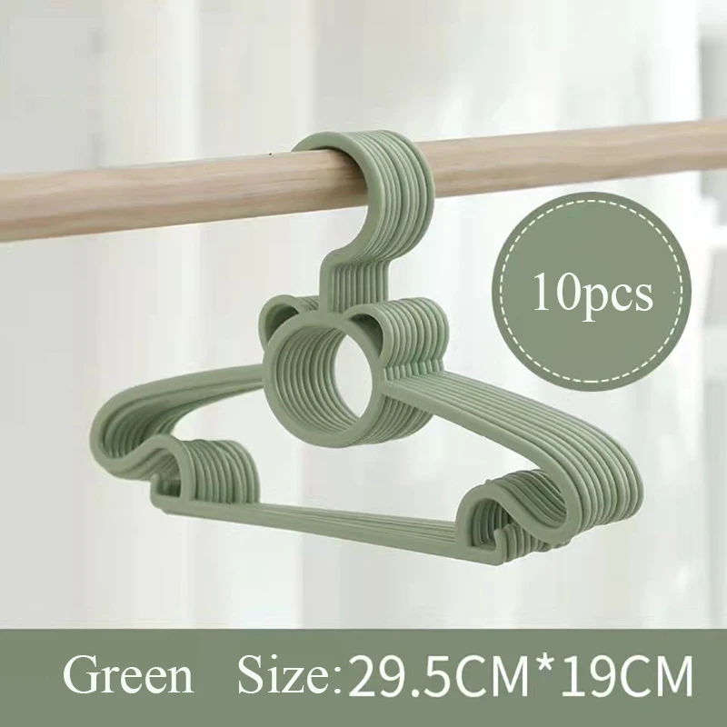 

10-30pcs Baby Hangers Closet Organizer Children Clothes Rack Non-slip Coat Hangers Wardrobe Space Saver Kids Drying Rack 2022