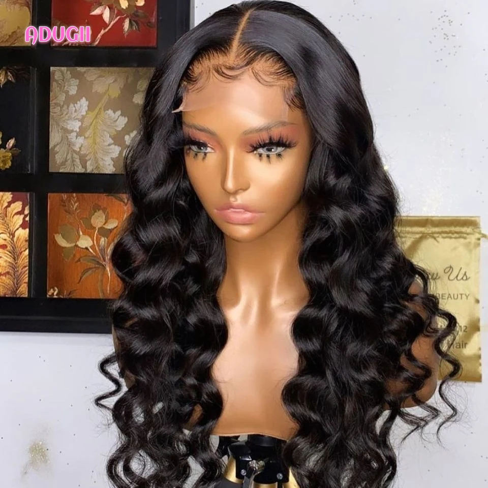 Loose Wave Lace Front Wigs For Women Indian Hair Deep Curly Human Hair Wig Natural Hairline Transparent Lace Front Wig 30 Inch enlarge