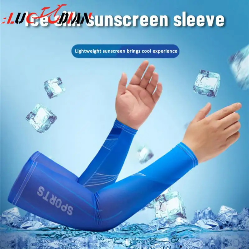 

Arm Cool Sun Uv Protection Long Gloves Sport Cycling Sleeves New 2023 Sunscreen Sleeve Men's Summer Ice Silk Hand Sleeve Outdoor