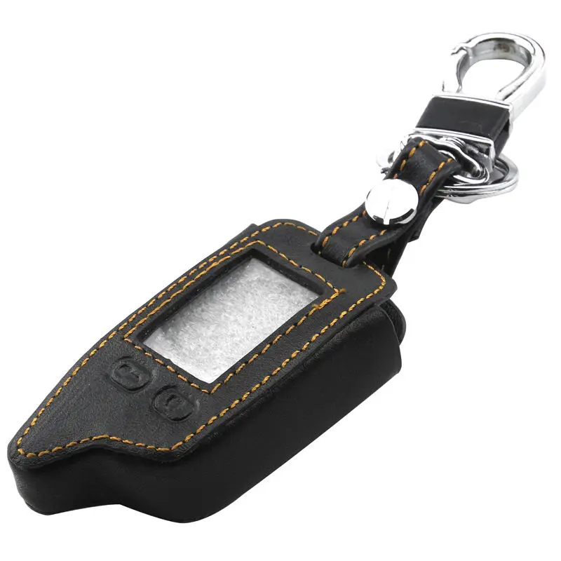 Jingyuqin 5-кнопочный кожаный чехол для ключей с дистанционным управлением для Tomahawk TW9010 TW9030, двусторонняя система сигнализации, ЖК-контроллер, брелок