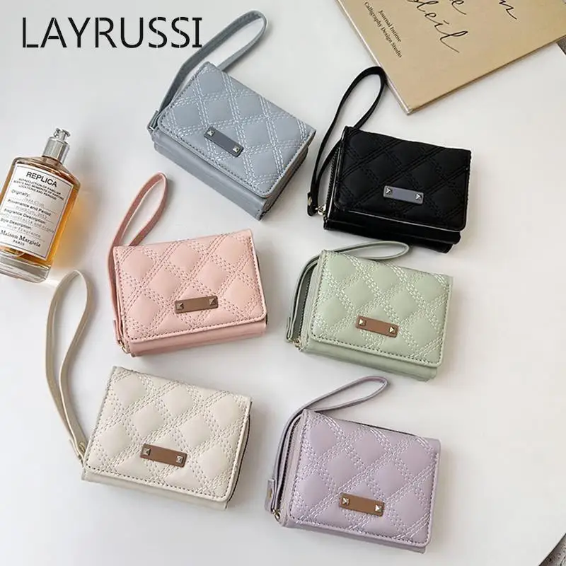 LAYRUSSI женские ромбовидные кошельки в клетку высококачественный держатель для
