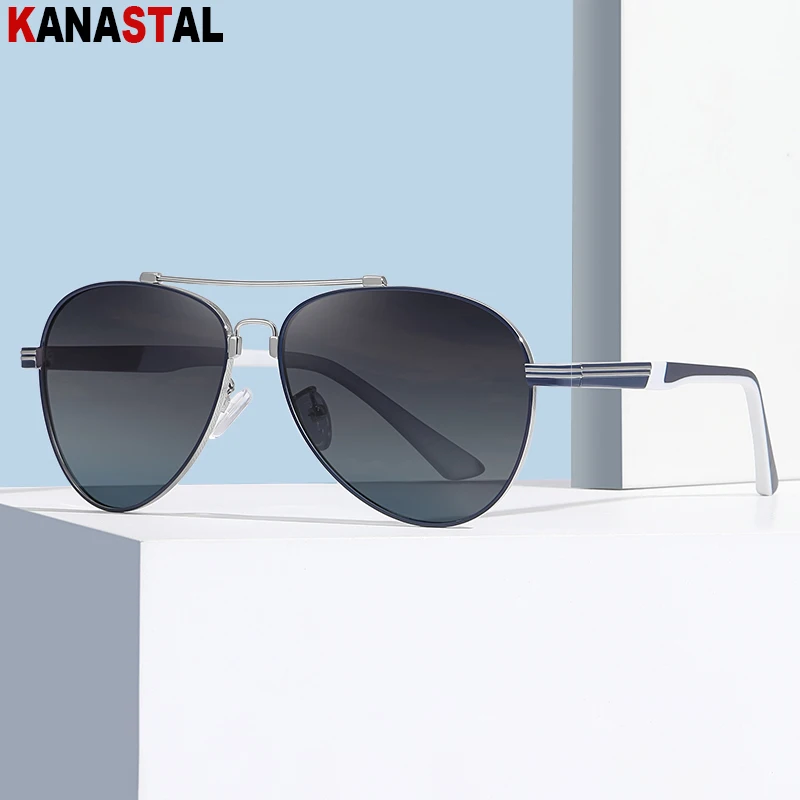 

Солнцезащитные очки поляризационные для мужчин и женщин, Классические Солнечные аксессуары с защитой от УФ излучения, в металлической опра...