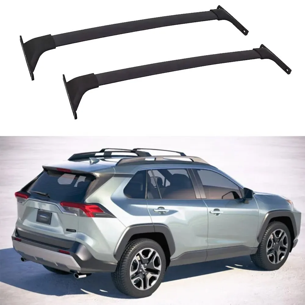 

2 шт. подходят для RAV4 RAV-4 2019-2025, черные поперечины, поперечины, багажник на крышу, алюминиевый сплав