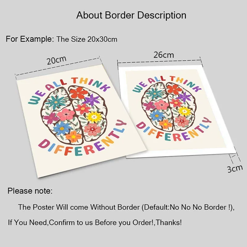 Исцеляющий мозг художественный плакат мы все думаем по-разному холст живопись