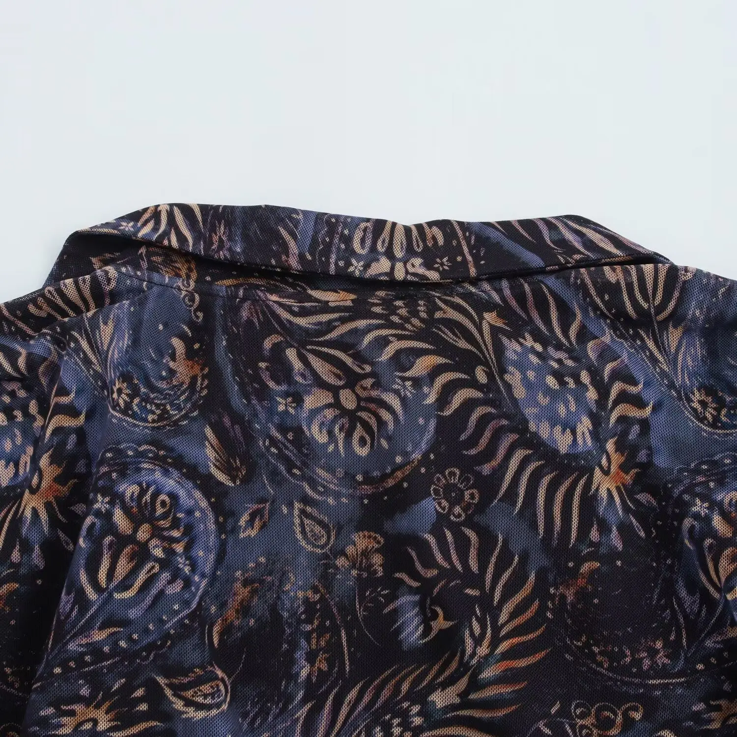 TRAFZA женская зимняя новая модная винтажная тюлевая рубашка с длинными рукавами и