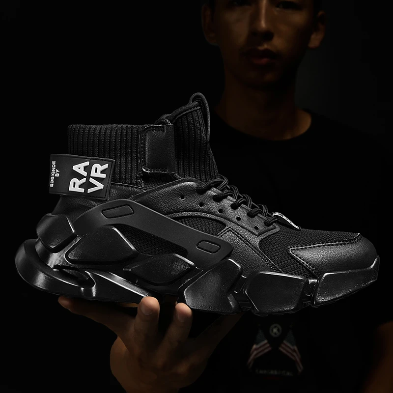 2022 New Men Sneakers Casual Shoes Comfortable Mesh Breathable Sports Elastic Running Tennis Non-slip Fashion Male Shoes