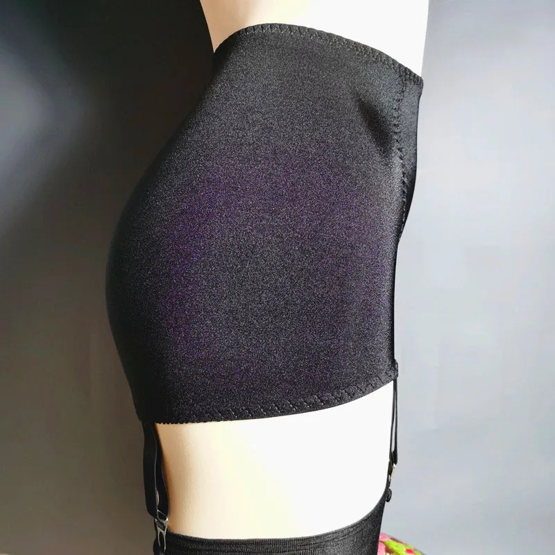 Women 4 Straps High Waist Garter Belt Black White Vintage Suspender Belt for Stockings body Shaping Garter Lingeries