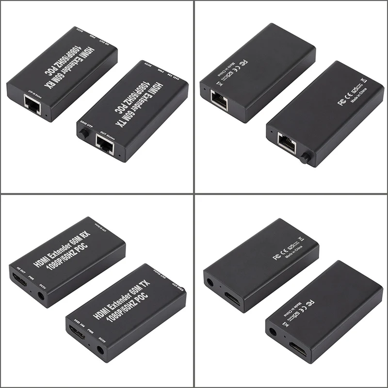 HDMI к RJ45 удлинитель сетевого кабеля повторитель одиночный Cat5E/6 сетевой сигнал 1080P