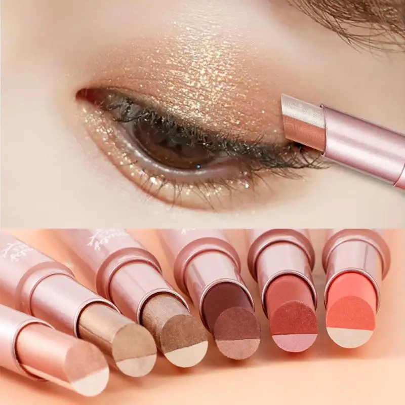 

Two Tone Eyeshadow Stick Shimmer Matte Pearlescent Waterproof Weatproof Not Easy To Smudge Eyes Shadow Makeup Korean Cosmetics