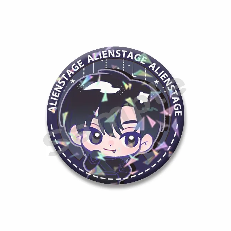 Корейские булавки для лацканов Manhwa Alien Stage Ivan Till Sua Mizi Icons, значок из мультфильма, жесть, круглая брошь на сумке, ювелирное изделие, подарок для друга (art.: 3920cba27331e) - 3920cba27331e