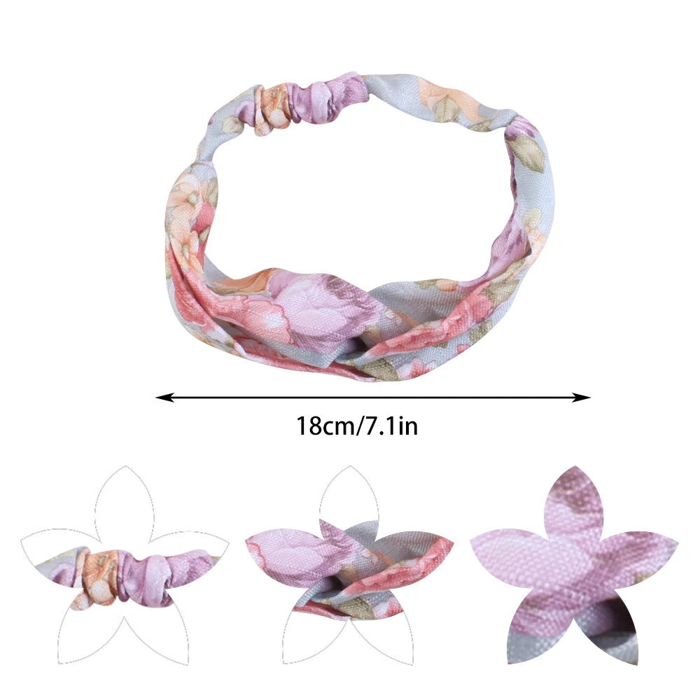 Женская повязка на голову с цветочным принтом 1 шт.