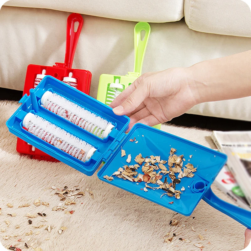 

Cleaning Brushes Sweeper Carpet Table Dust Brush Dirt Crumb Collector Cleaner Roller Head Handhold Cleaning Tools 2 Brushes